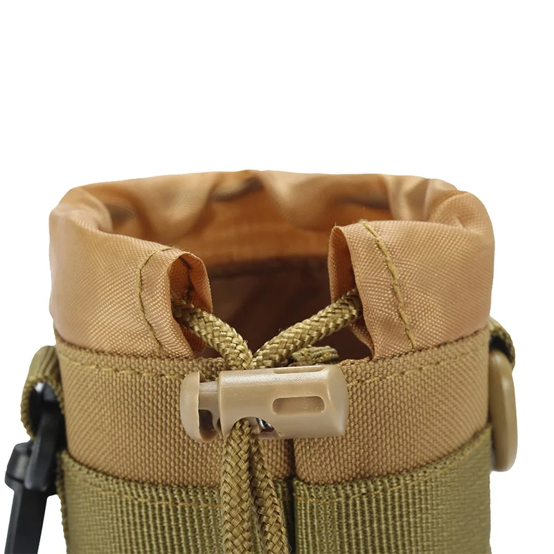 Oxford-bolsa para hervidor táctico de camuflaje molle portátil para exteriores, resistente al desgaste, portátil, para colgar en la cintura, portavasos de agua