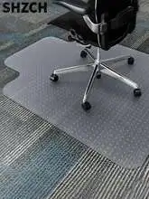 1pc Office Chair Mat For Computer Desk Chair Transparent Design Mat For Hardwood Floors Anti-Slip Home Desk Chair Mat Easy Clean