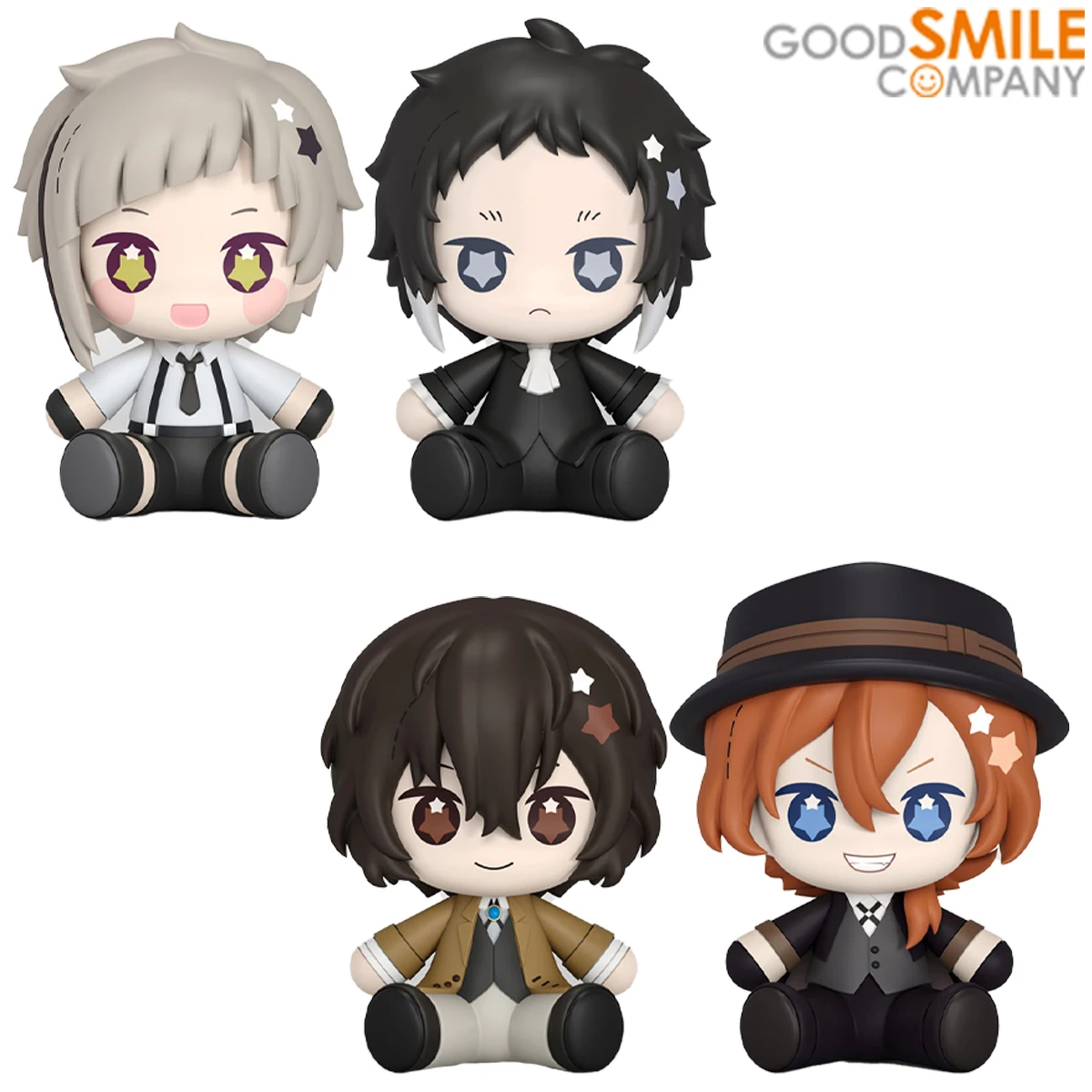 Figura Coleccionable Original de GSC Huggy Bungo Stray Dogs, Nakahara Chuya, Dazai Osamu, Akutagawa Ryunosuke, Modelo de Anime, Juguete Decorativo
