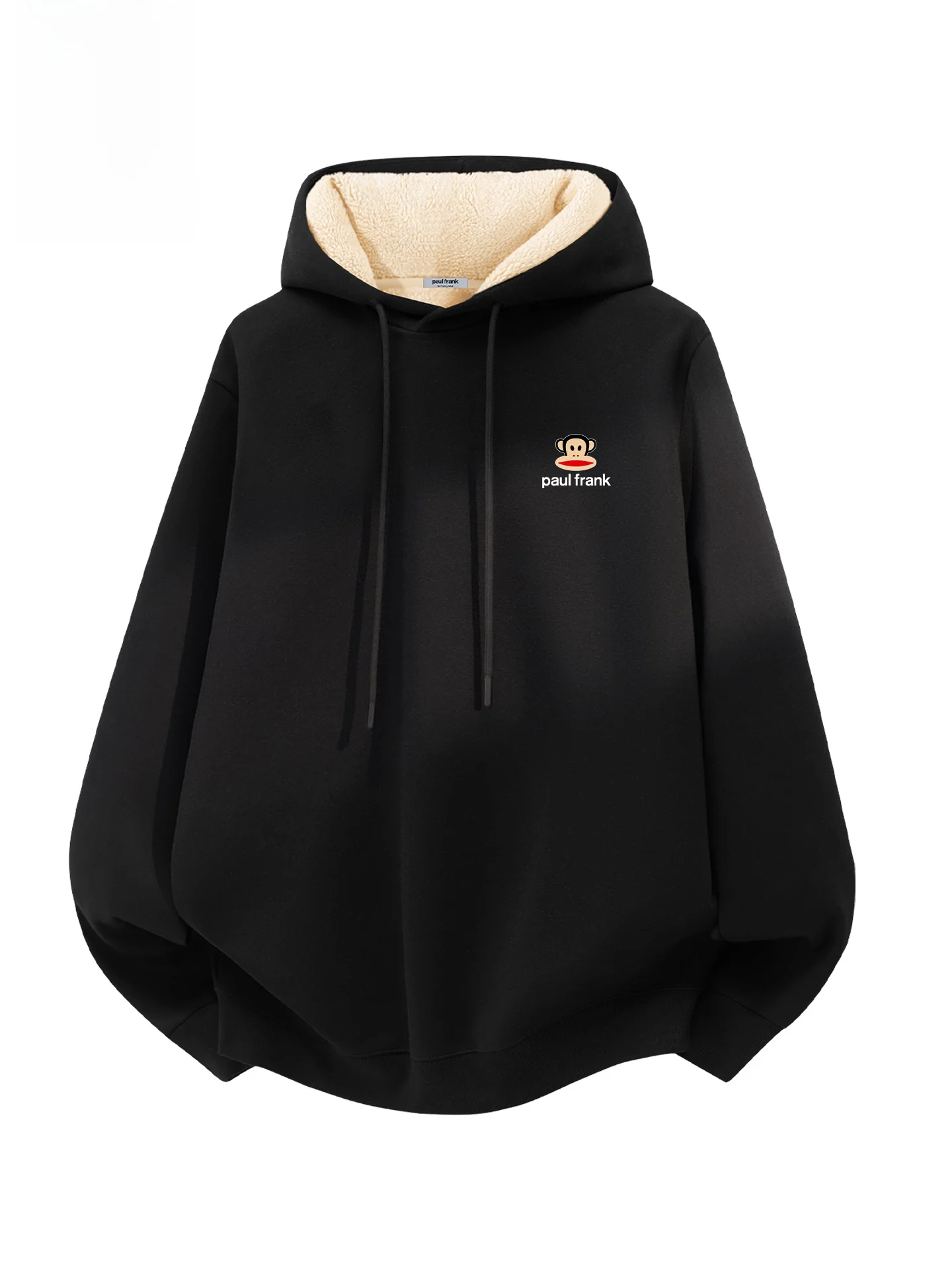 

Monkey Hooded Sweatirt Men's Winter Fce Lined Sports Jaet Casual Sle Long Sve Thermal Comfortable Fit