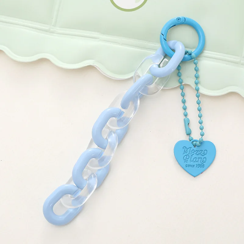 Jelly acrylic chain pendant ins summer love pendant