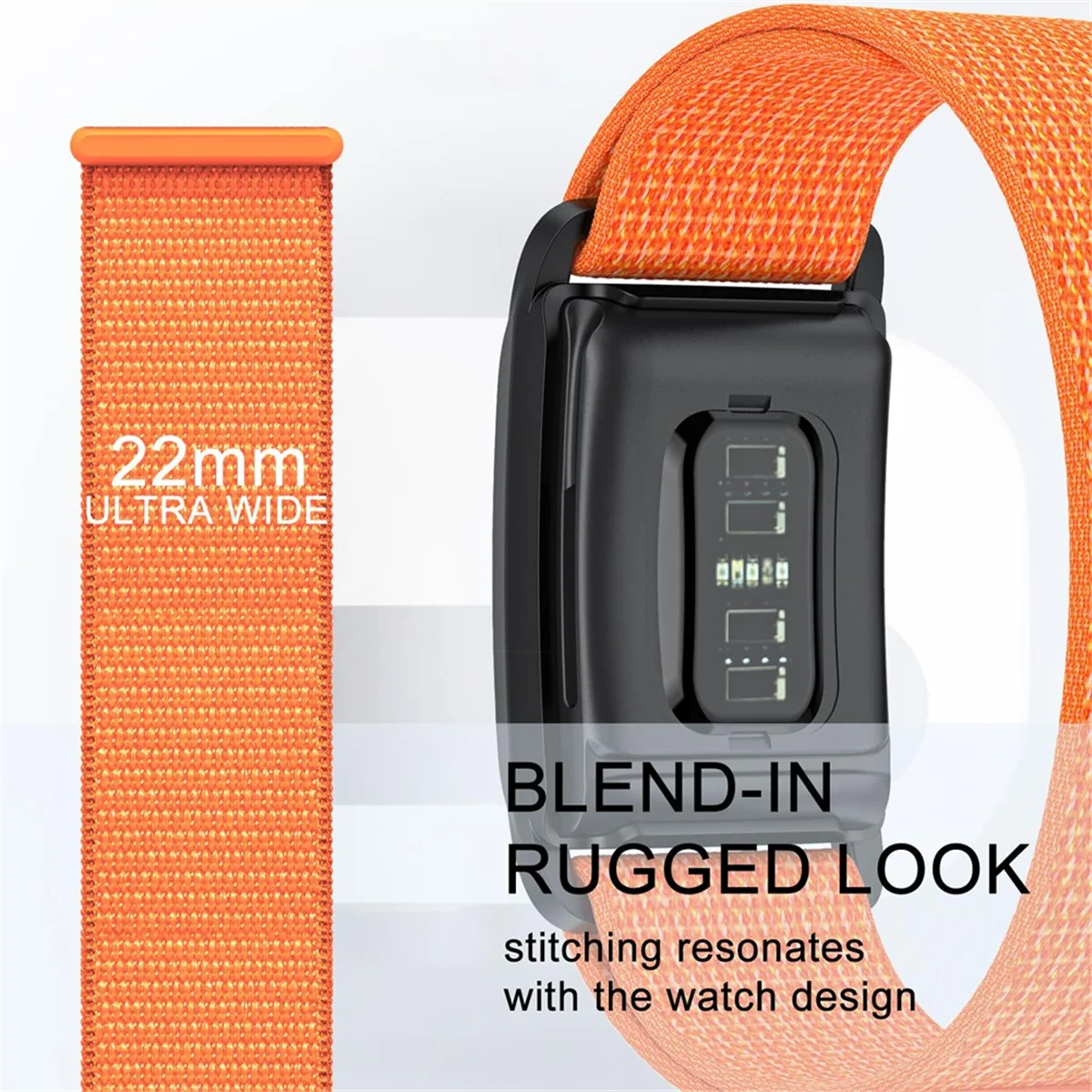 AM38M Nylon Sport Band for Whoop Band 4.0Strap Men Women with Bumper Case,Breathable Adjustable Waterproof ReplacementStraps,B