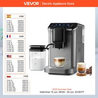 SucceBuy Automatic Espresso Machine Coffee Latte Machine with Color Touch Screen 15 Grinding Levels and Removable Milk Reservoir