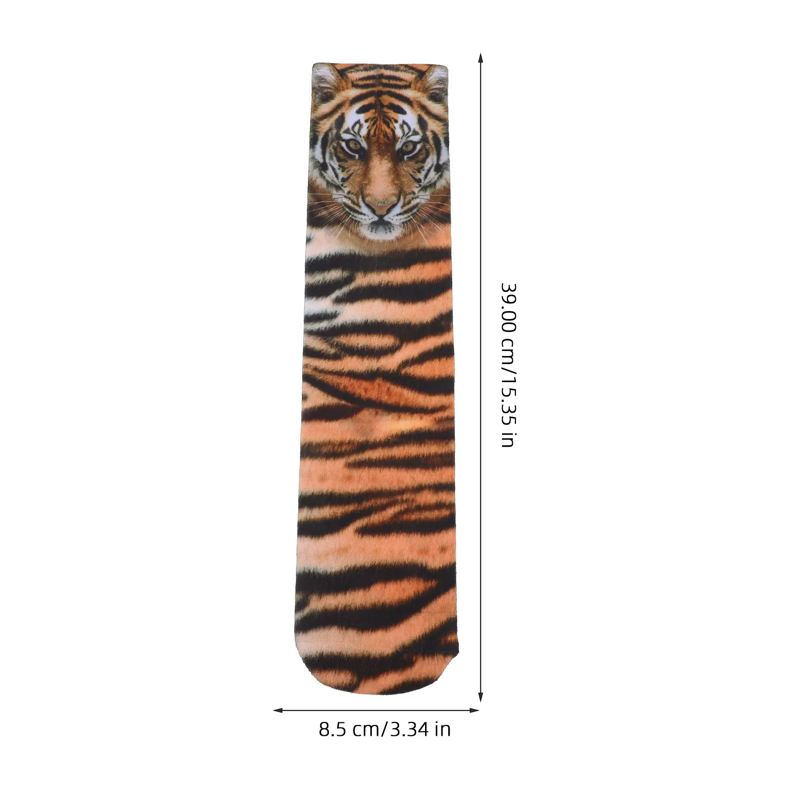 

1pcs Novelty 3D Animal Socks Tiger Pattern Print Comfortable Unisex Party Costume Cosplay Decorative Socks For Women Men Running