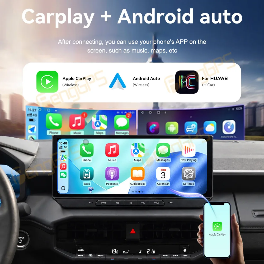 12.3 Inch For Toyota Hilux 2026 Touchscreen Car Radio GPS Navigation Carplay Android Auto Plug & Play Upgrade Car Media