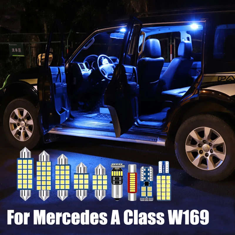 

For Mercedes Benz A Class W169 A150 A160 A170 A180 A200 2005-2012 14pcs Car LED Bulbs Interior Dome Lamp Trunk Light Accessories