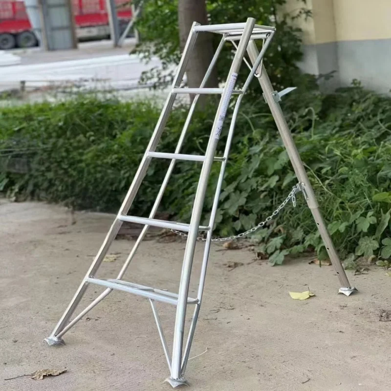 Aluminum Alloy Gardening Ladder Multi-step Portable Home Use Wide Platform Outdoor Orchard Pruning Climbing Ladder Customized