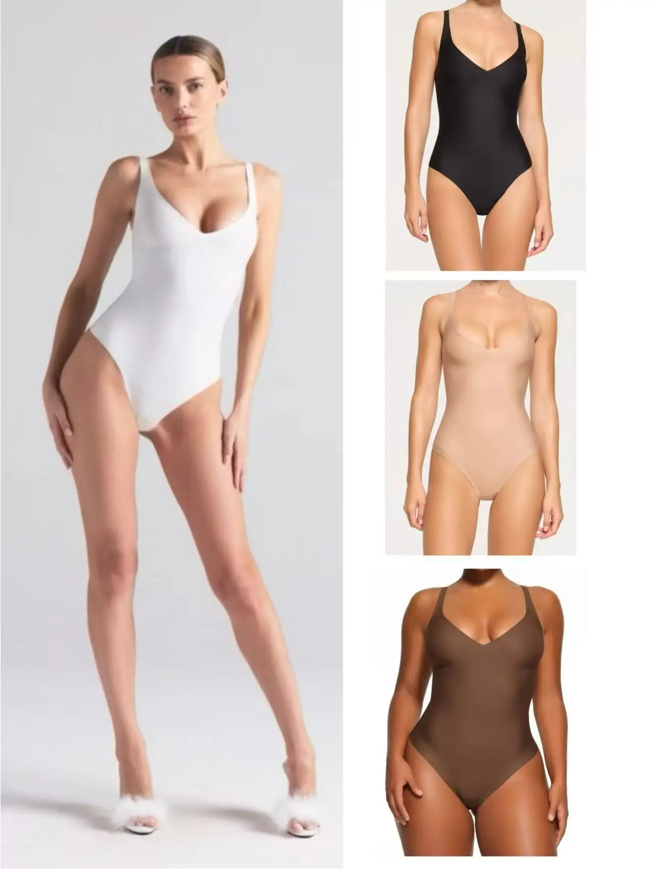 

Sexy V-Ne Strap Onesie Women's a Abdomen Beautiful Body Sl One-Piece Pants Street Sle Bifolding Hollow out mi...