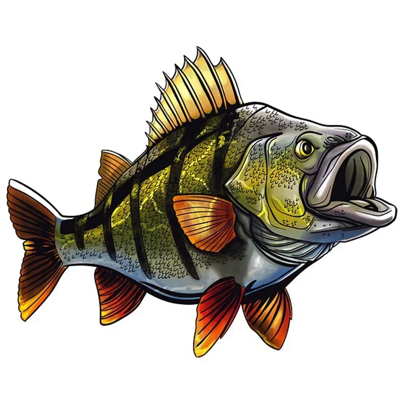 Car Sticker for Peacock Bass Fish Anime Motorcycle Decal Funny Vinyl Creativity Laptop Decals Decor Car Accessories