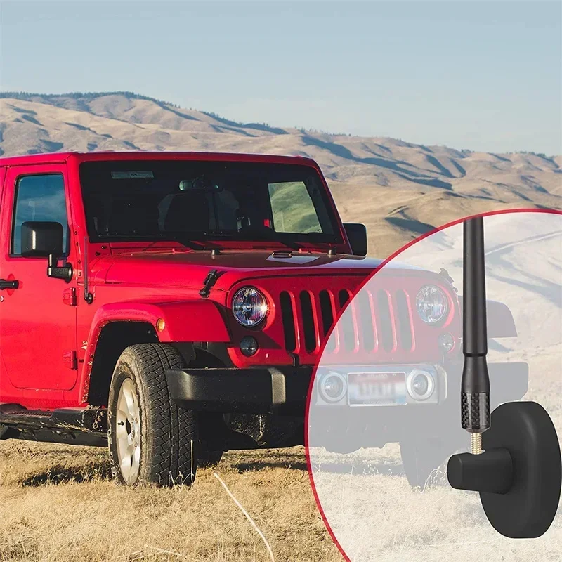 13 Inches  Antenna For Jeep Wrangler JK JKU JL JLU Rubicon Sahara Gladiator Reception Mast Adapter Car Accessories 2007-2021