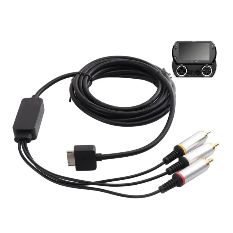 for PSP GO AV Cable Game Console 3M Audio Video Synchronous Output Cord AV Adapter Wire with Capacitor Resistor Audio Video Line