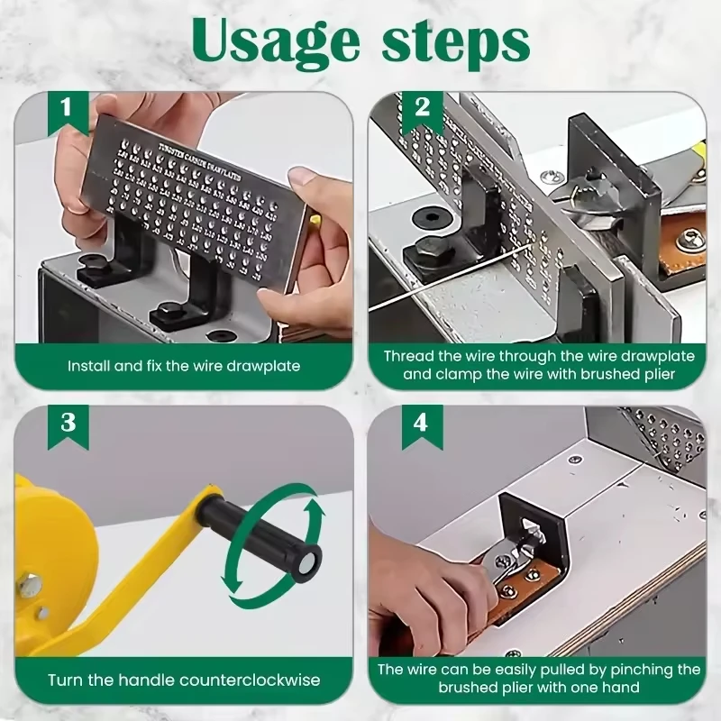 Hand-Cranked Wire Drawing Stool Wire Drawing Board Auxiliary Device for Forging Tools