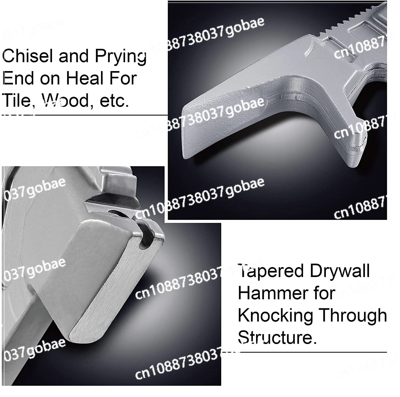 Home and Outdoor Multi-Functional Hammer, Nail Lifter, Crowbar, Fire Dismantling Tool