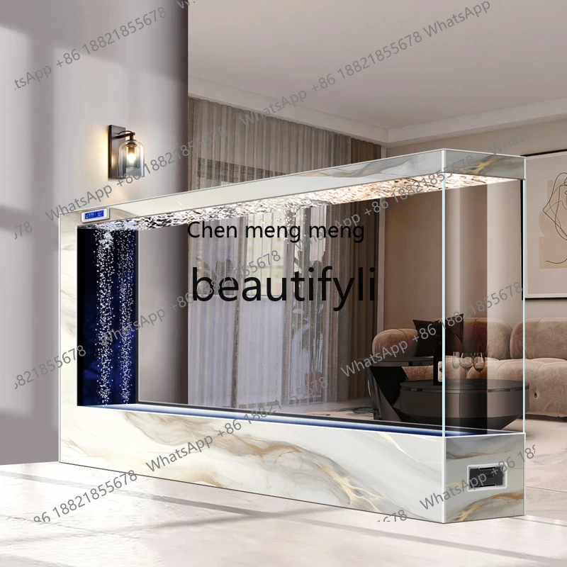 

Living room floor-to-ceiling fish tank aquarium household ultra-white glass screen partition goldfish tropical fish tank H
