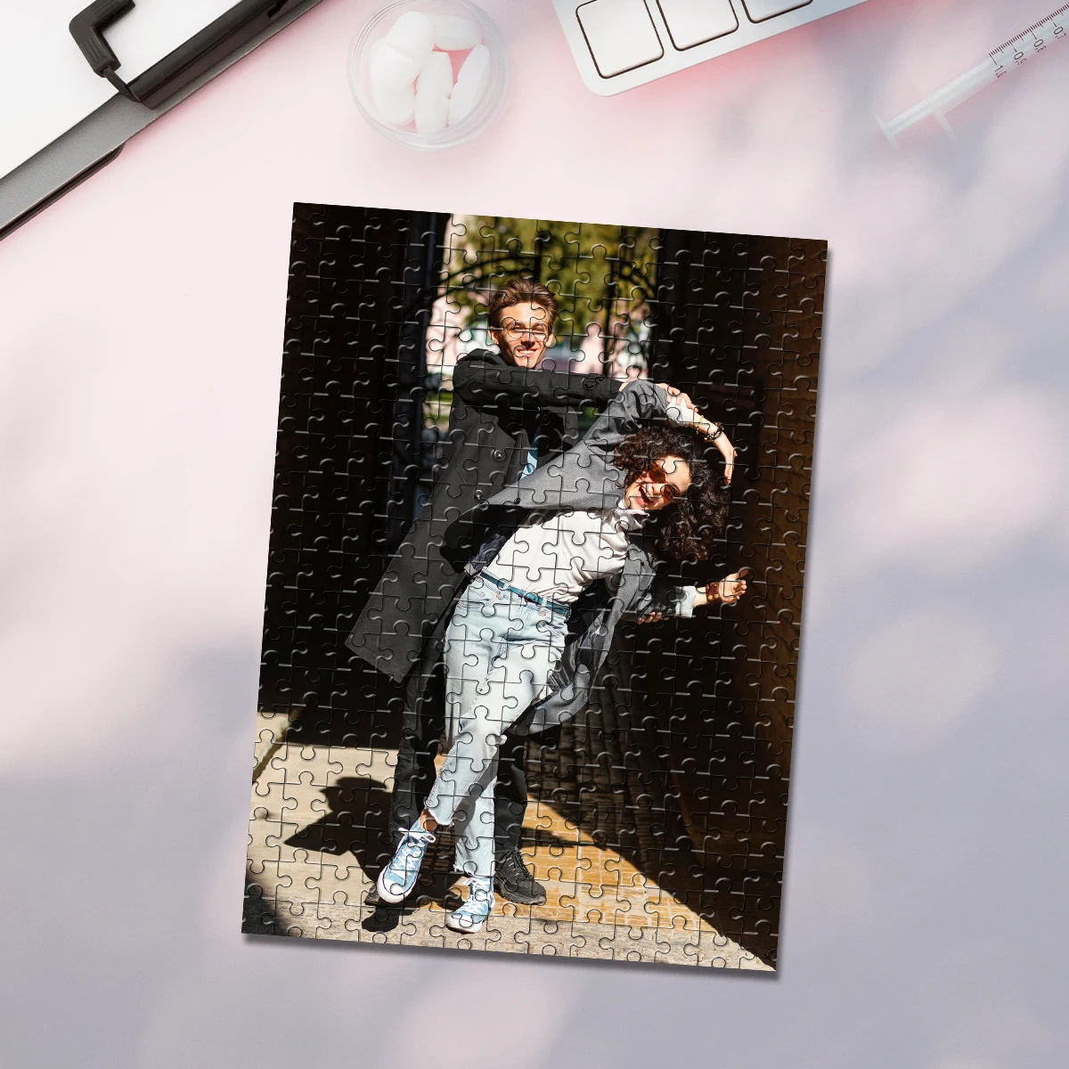 35/300/500/1044 Uds. Rompecabezas de fotos personalizado pareja regalo de cumpleaños hecho a mano personalizado con una imagen para un cumpleaños único
