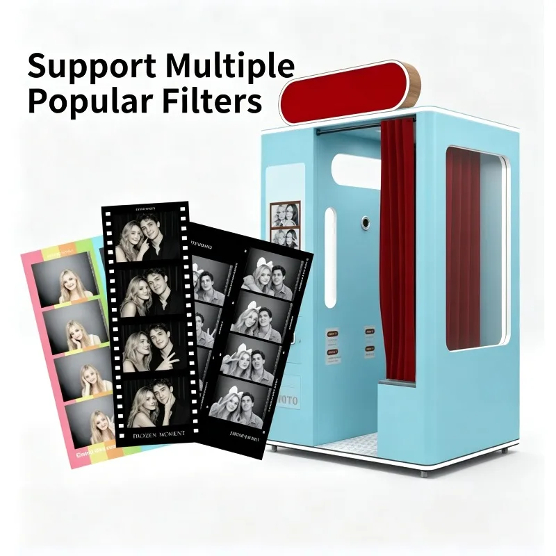 Instant Print Photo Booth Vending Machine Photobooth Printer Kiosk Camera Compatibility Photo Vending Machine Print Function