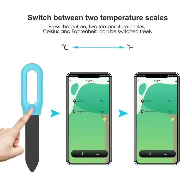 Wireless APP Soil Moisture Detector Smart Soil Humidity Tester For Potted Plants Orchard Garden Planting