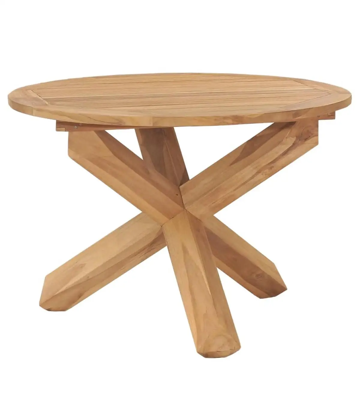 Garden tables garden dining table solid teak wood Ø 110x75 cm