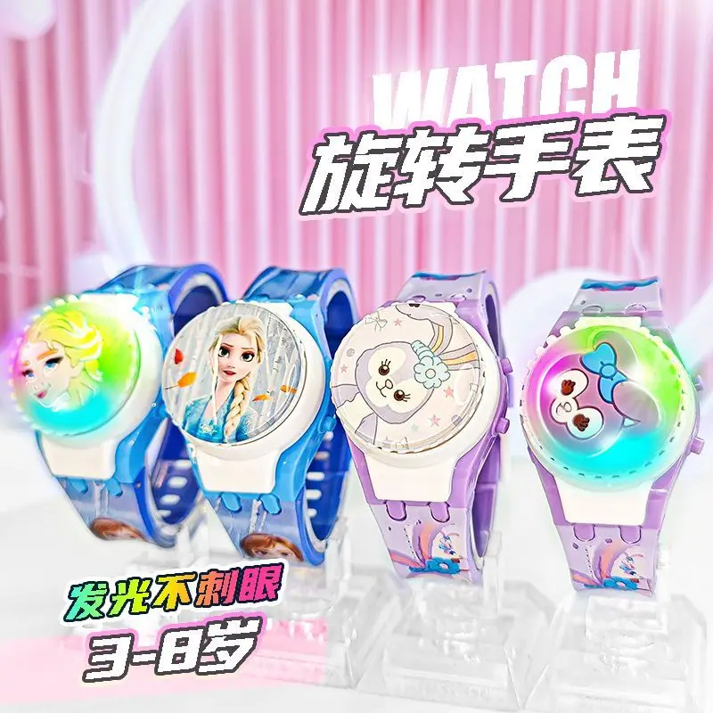 Disney My Melody Cute Cartoon Watch Kindergarten Gyro Luminous Children's Electronic Watch Holiday Gift Kawaii Children's Toy