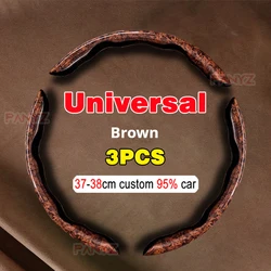 38cm Universal Carbon Fiber Car Steering Wheel Cover no-slip Card Cover Auto Steering Wheel Handle Booster Protective Cover