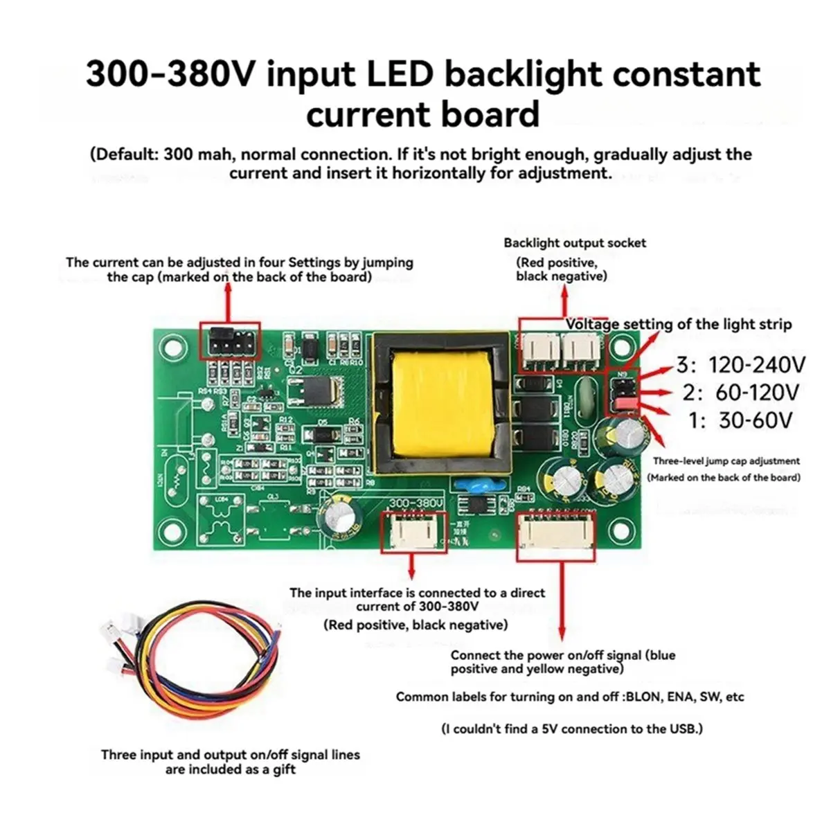 HOUSEHOLD*GOOD 19-55 Inch Universal LCD TV Backlight Driver Board LED Backlight Constant Current Board Driver Power DC 300-380V
