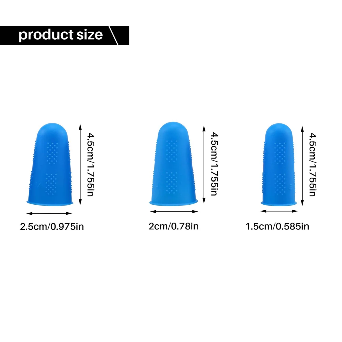 

A06K, 12 шт., напальчники, силиконовые защитные чехлы для пальцев, защитные чехлы для кончиков пальцев, термостойкие рукава для пальцев, 3 размера