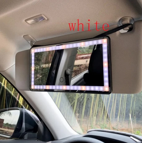 Portable Car Color Light Makeup Mirror