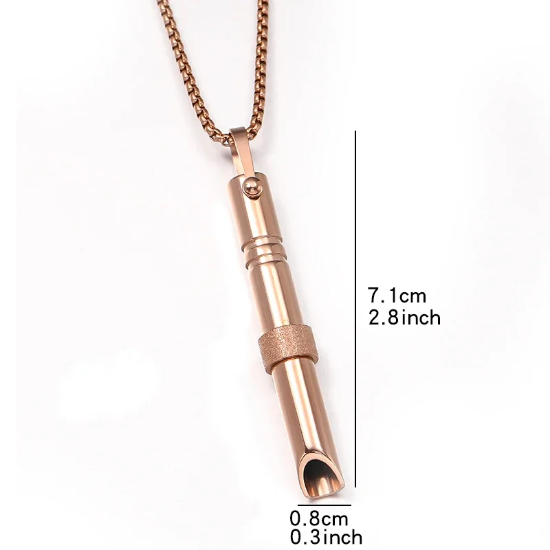 Fashion personality simulation whistle model pendant necklace men and women trend hip-hop collarbone chain couple jewelry