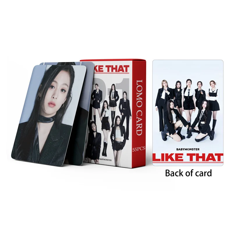 KPOP Baby Monster Small Album Like That LOMO Card, HD Photo Collection, Haram Ahyeon Postcard, 55Pcs, Set