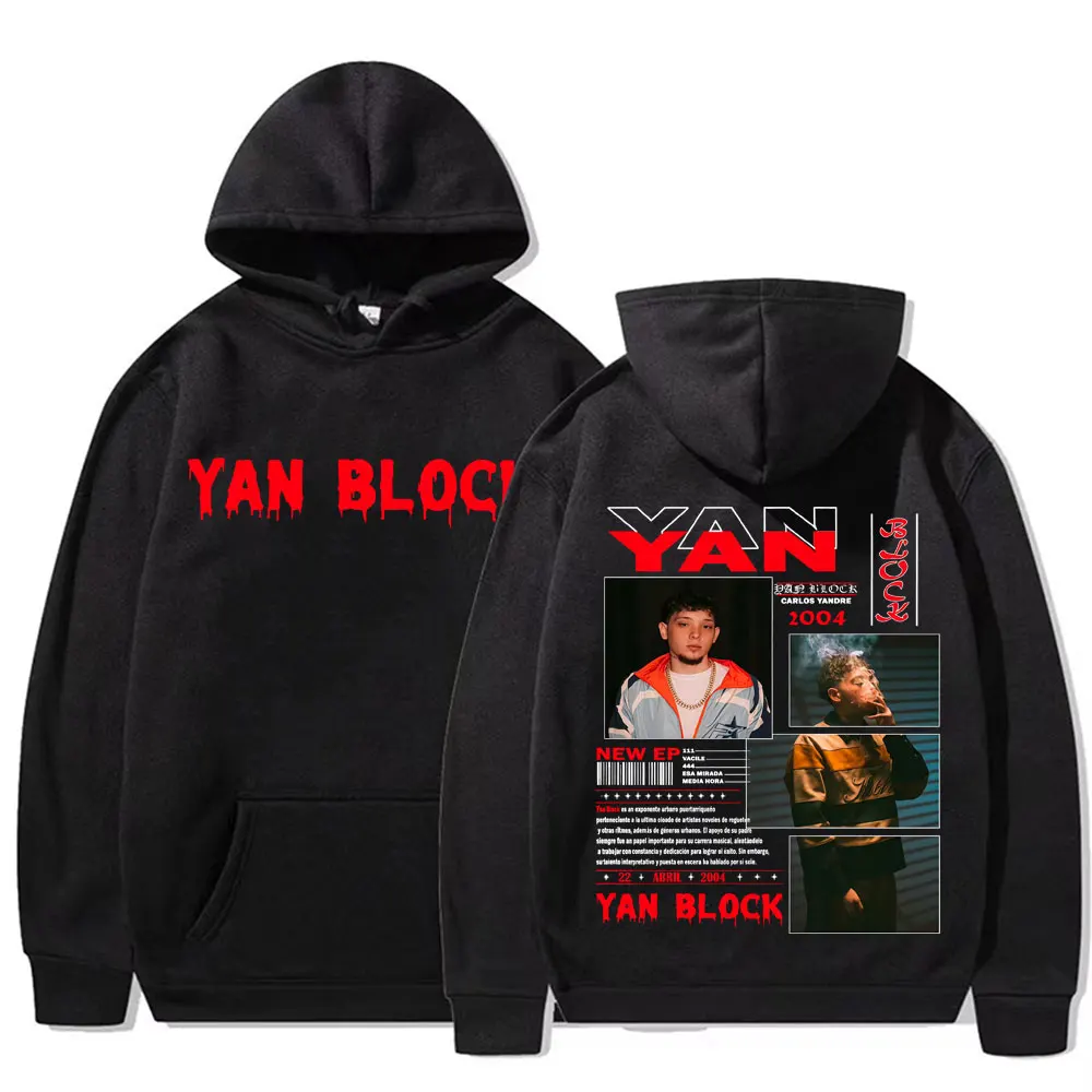 

Rapper Yan Block Carlos Yandre Tour 2025 Merch Hoodie Men Women Fashion Vintage Hip Hop Sweatshirts Oversized Hoodies Streetwear