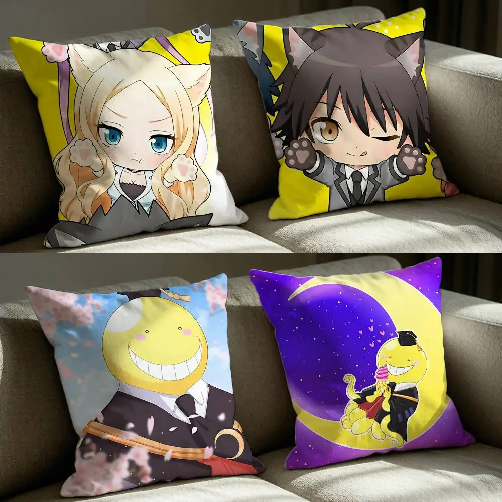 A-Ass-Class Koro-sensei Anime Square Sofa Pillow Cover Solid Color Living Room Home Decor Cushion Case