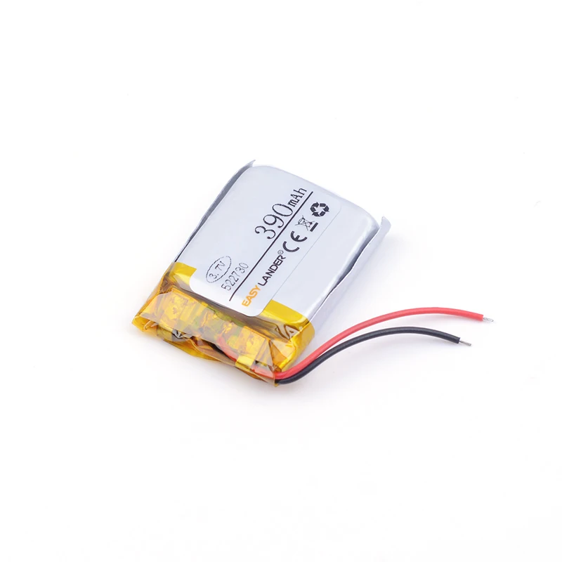 3,7 В 522730   Литий-ионный литий-полимерный аккумулятор емкостью 390 мАч для беспроводного телефона Bluetooth-гарнитуры