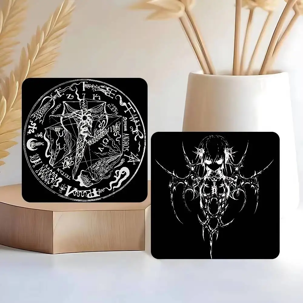 Gothic Cyber Sigil Cross Eyes Custom Square Fridge Magnet HD Pattern Personalized Photo Magnetic Sticker for Fridge Whiteboard