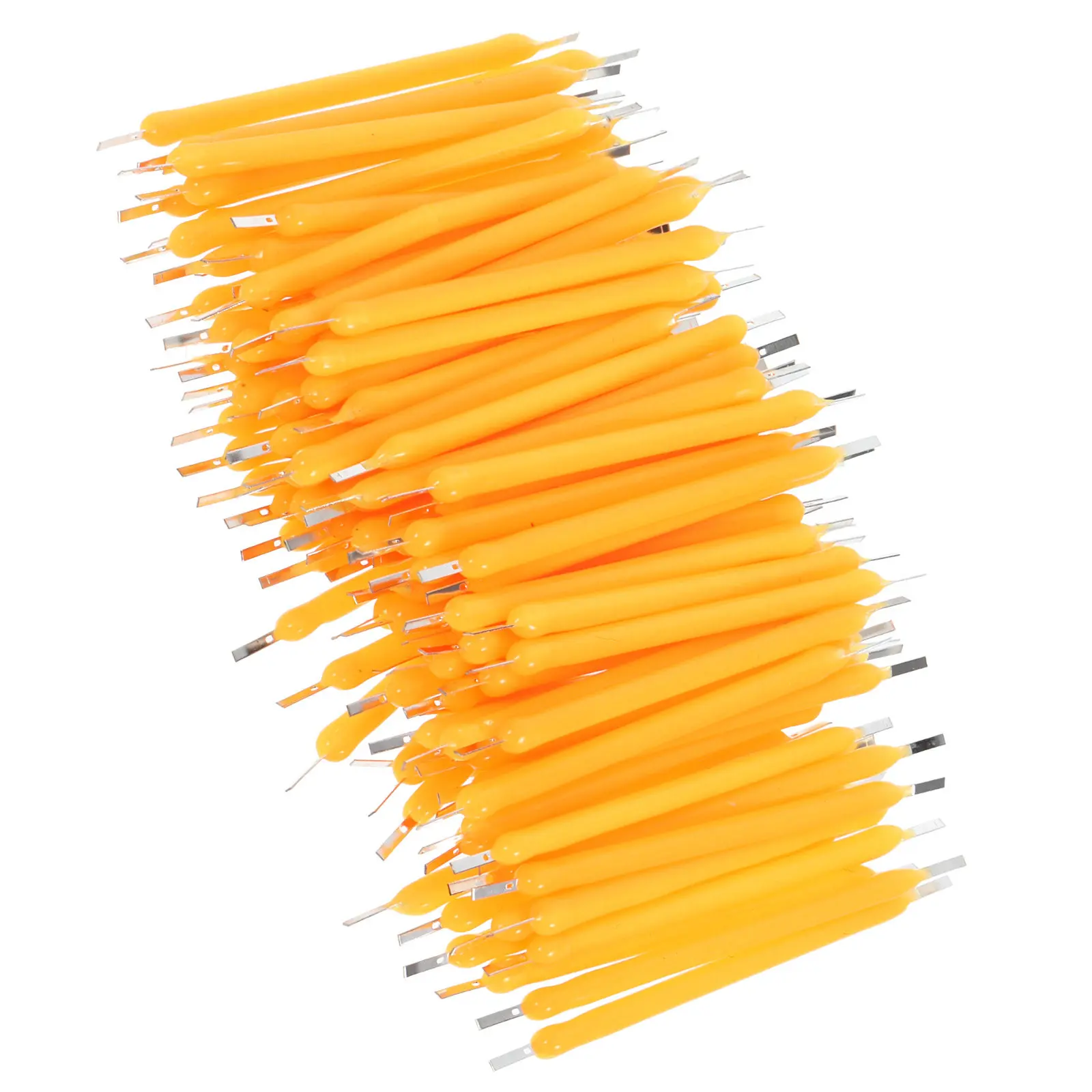100Pcs LED Filament 38Mm Hard Filament High Brightness Energy Saving Warm Light Replacement for Retro Bulb Lamp Fixture