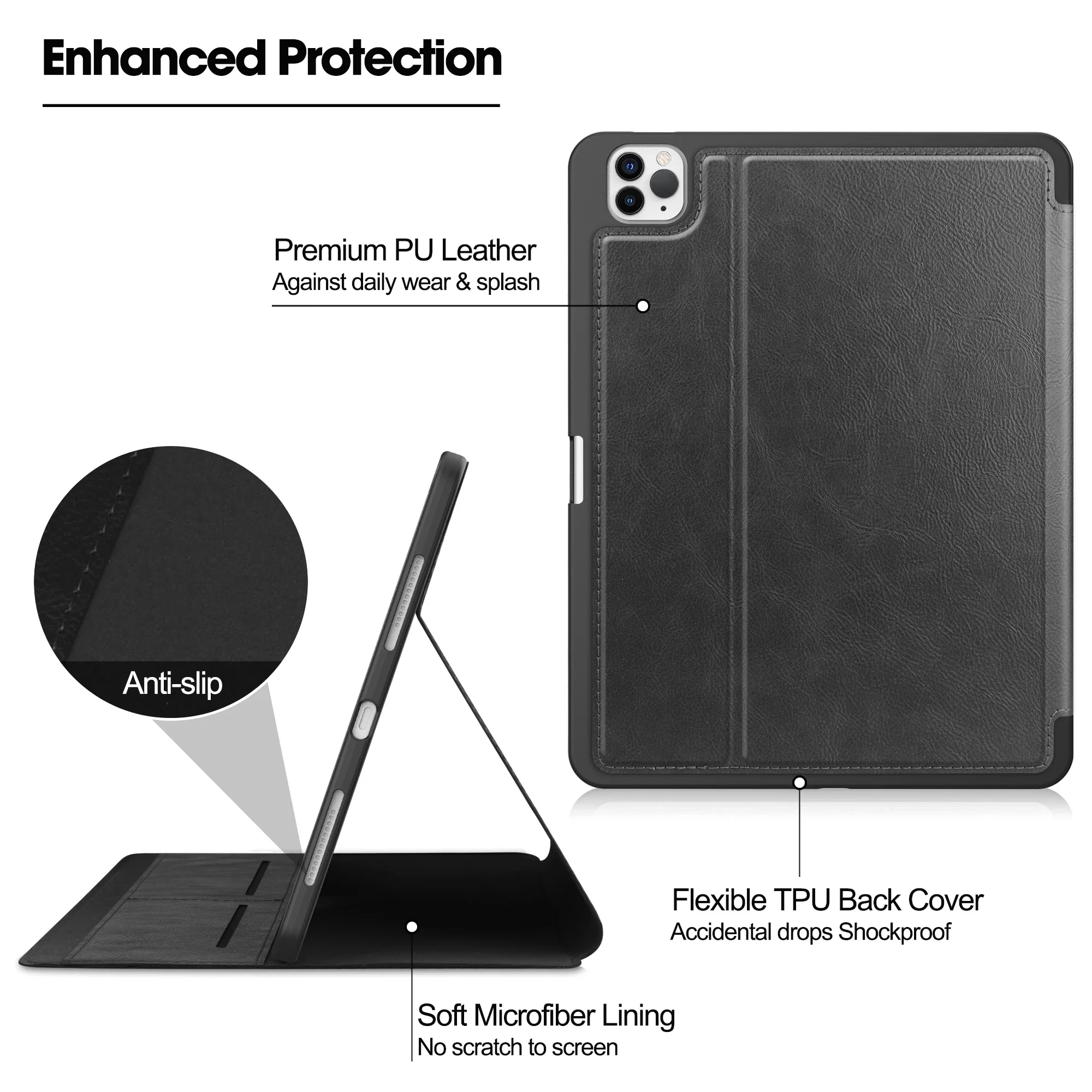 For IPad Air 11 2024 Air 4 5 Luxury Business Leather Case Magnetic Flip Cover with Pen Slot for IPad Pro 11 2022/2021/2020/2018