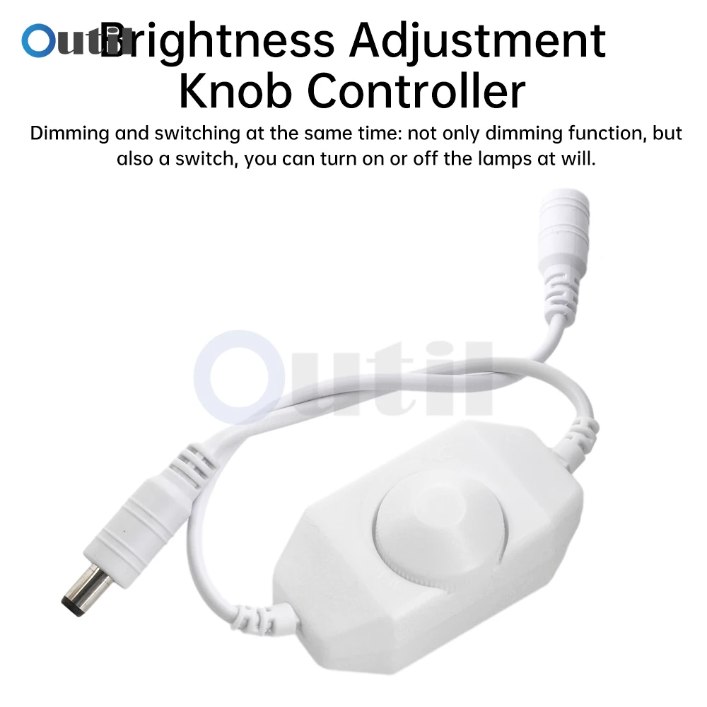 

DC12-24V LED Dimmer 2A Knob LED Dimmer Brightness Dimming Switch USB ON OFF Monochrome LED Strip Dimmer Power Supply Controller