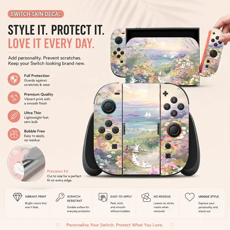 Creative pattern SWITCH game console protective film, with natural touch and comfortable feel, featuring personalized designs