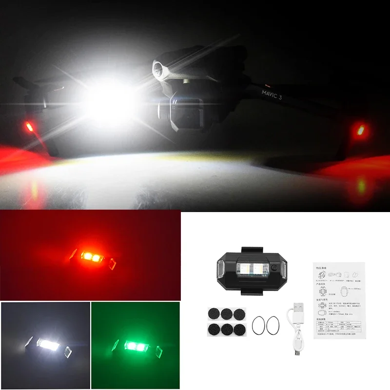 Strobe Light for DJI NEO Drone/Motorcycle/Bicycle Signal Lamp LED Anti-collision Universal Led Aircraft Warning Light