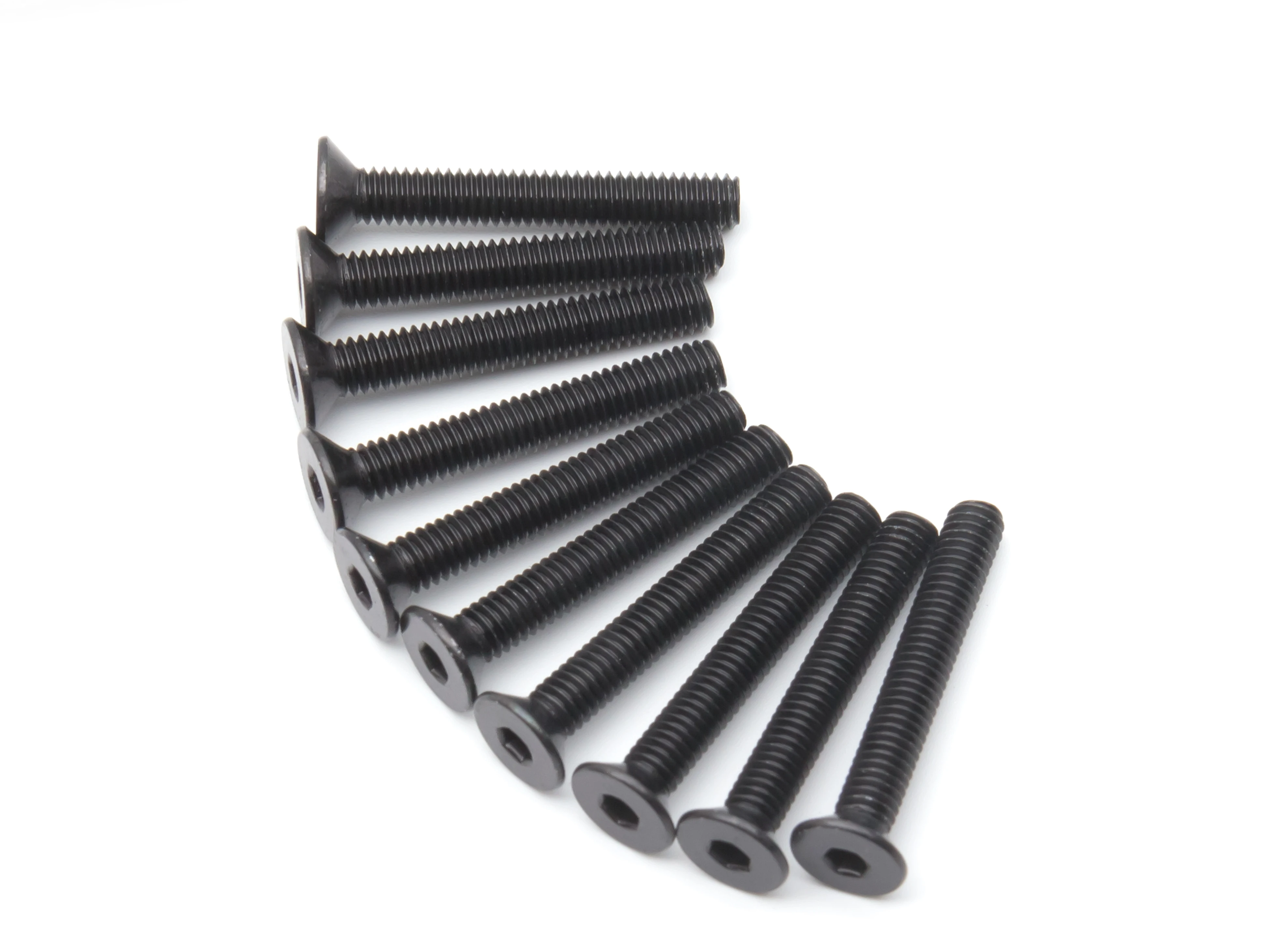 Screw Countersunk Hex M4 x 28mm Machine Steel Black (10pcs)