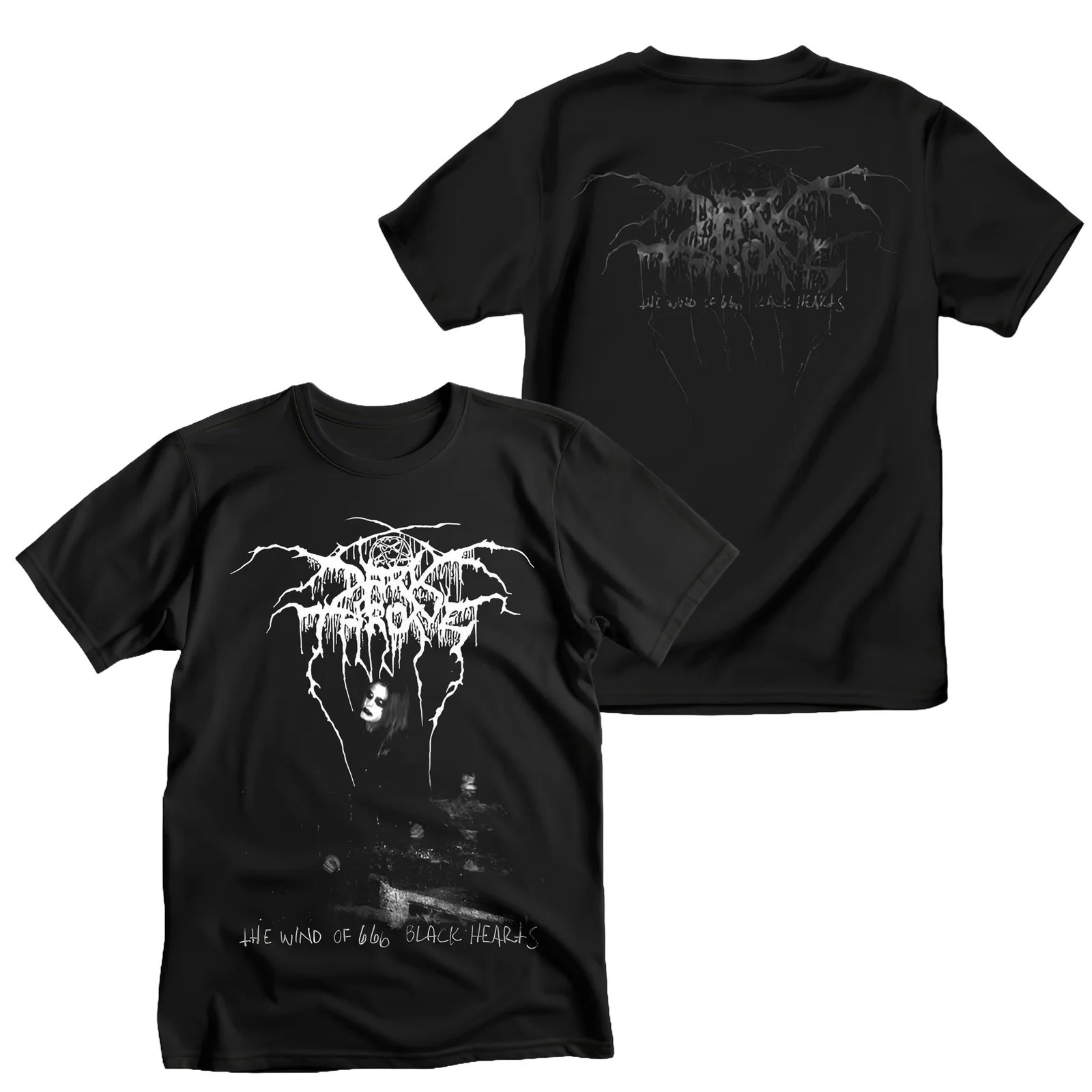 

Футболка Darkthrone The Winds of 666, черные сердечки, мужская и женская футболка с коротким рукавом в стиле ретро, металлическая рок-группа, брендовая футболка, мужская одежда
