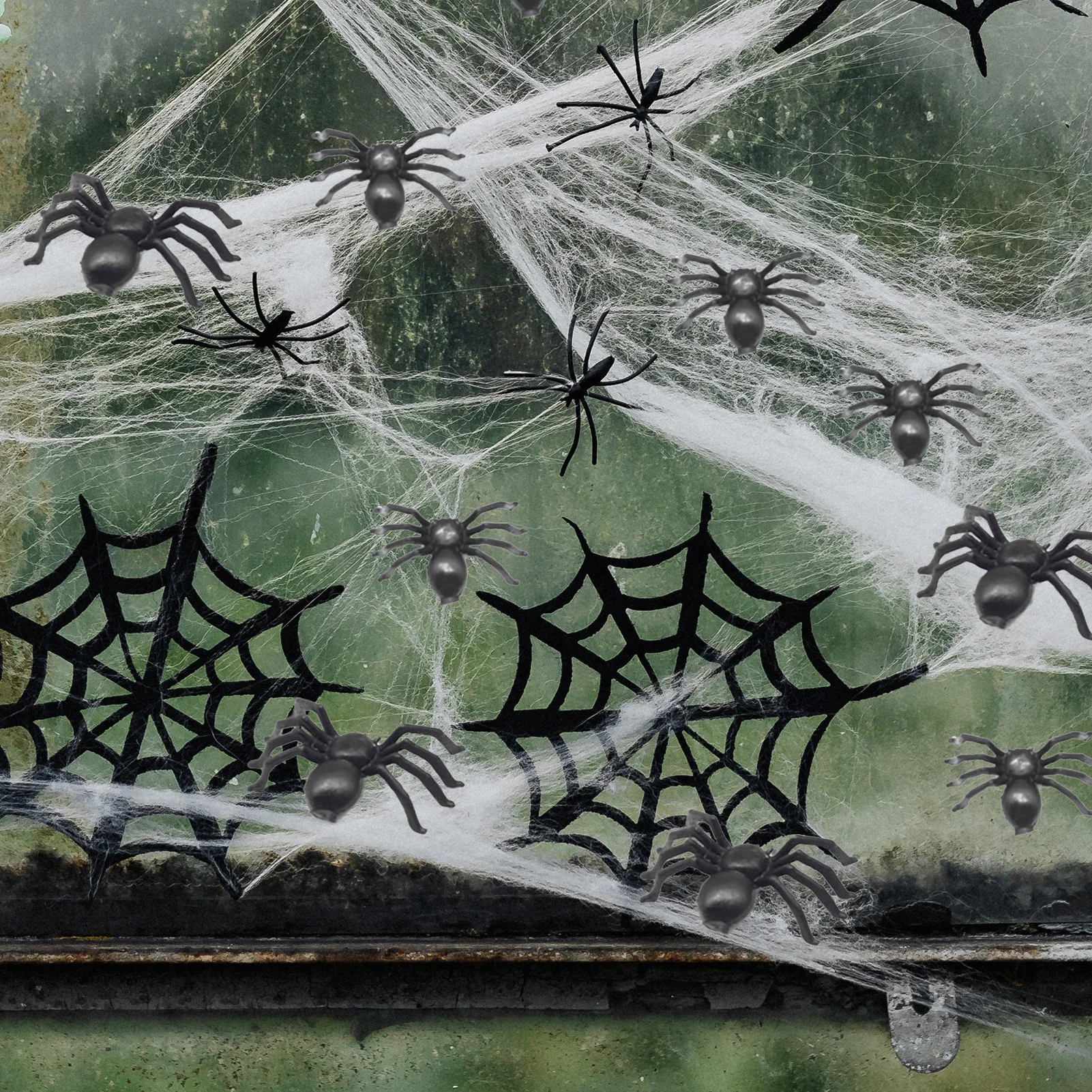 50 Pcs Realistic Spider Toys Halloween Decorations Spider Horror Black Spider Haunted House Spider Halloween Party Decorations