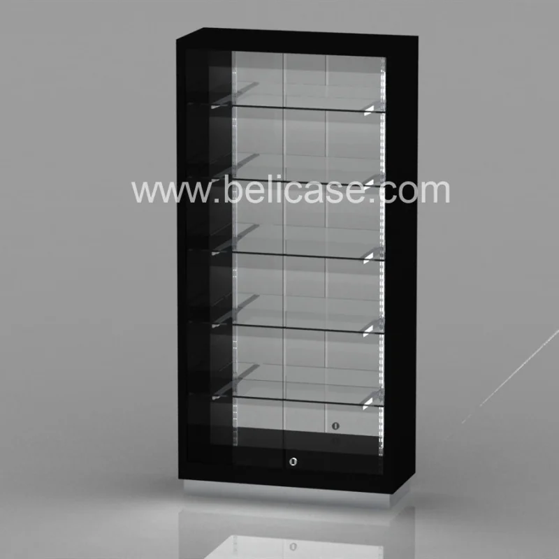 Benutzer definierte, stehende Perücke Display Vitrine mit LED-Licht abschließbare Haar verlängerung Display Stand Regal