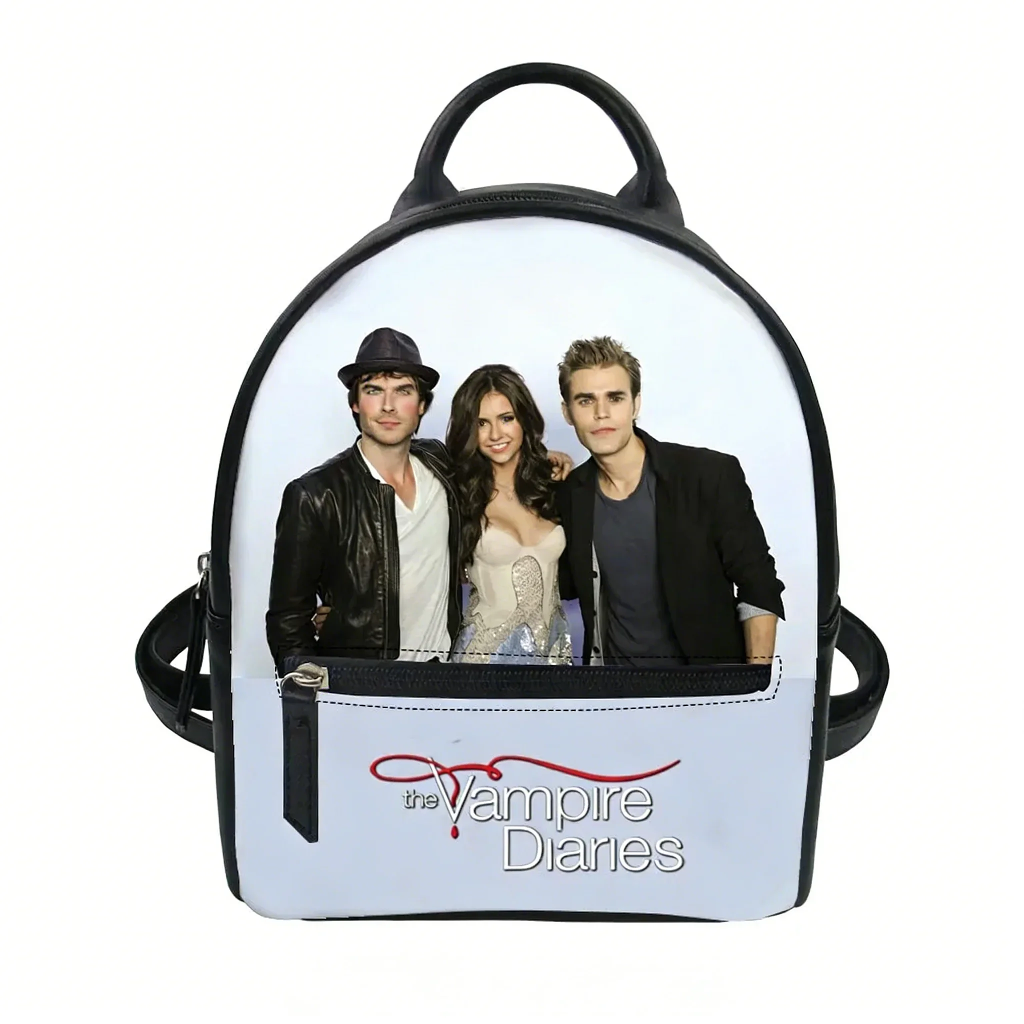 The Vampire Diaries Custom Backpack Purse Women Carter Schoolbags Double Shoulder Bag Mini Daypack Leather Travel Bag