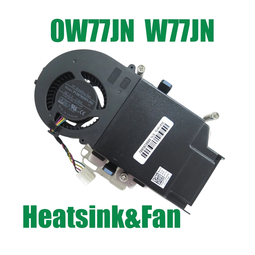 For DELL For OptiPlex 3080 3090 5080 5090 7090 Micro 0W77JN W77JN 0JV47V JV47V BAZC0715R5UP003 PVB070E05N-P02-10 Heatsink&Fan