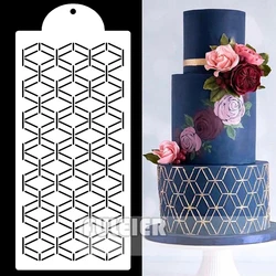 1pcs Emerald Acrylic Cake Stencil For Fondant Cake Decorating Baking Wedding Party Templates Baking Biscuit Spray Mold