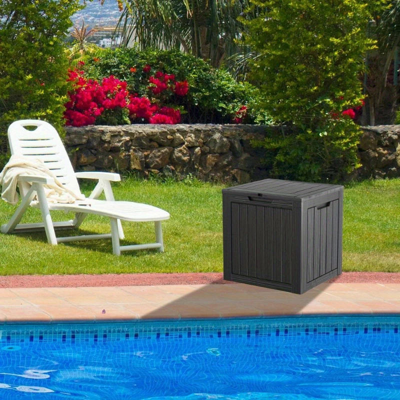 

SM Home Outdoor New 30 Gallon Outdoor Storage Box - UV Resistant Deck