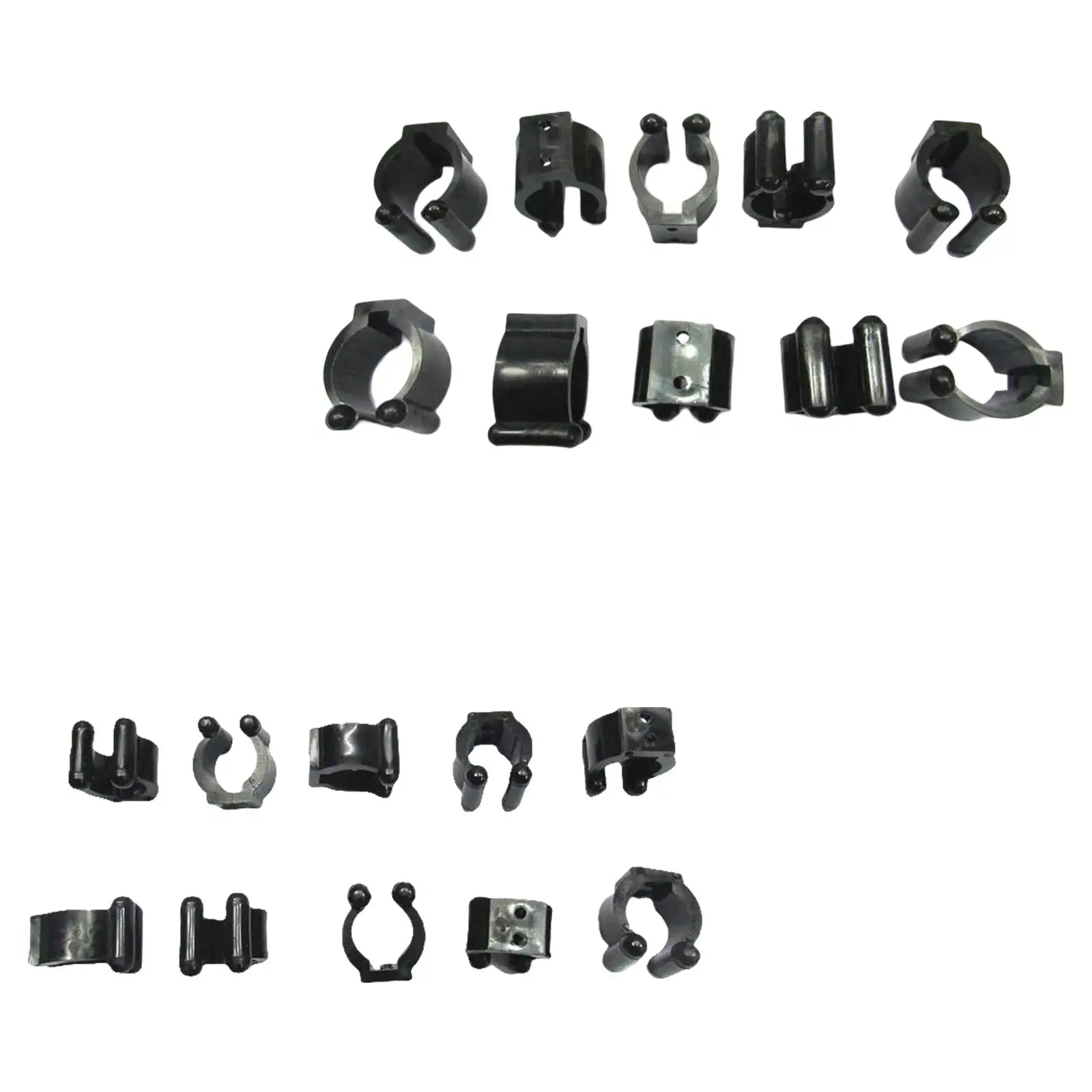 

10Pcs Billiard Cue Clips Regular Fishing Rod Clips Cue Rack Pool Snooker Holders Billiard Accessories for Pool Cue Racks Black