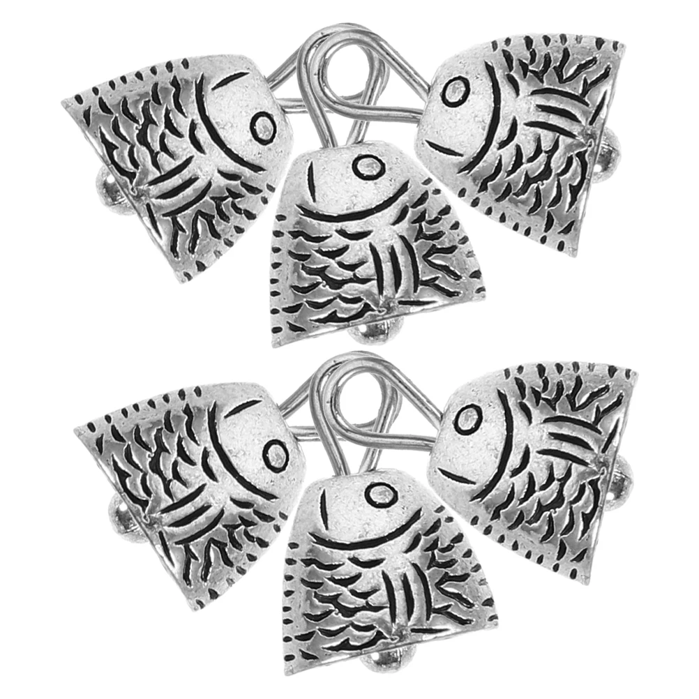 

6Pcs Retro Fish Bell Charms Vintage Alloy Pendants for Diy Jewelry Making Bracelets Earrings Necklace Accessories Woman Crafts
