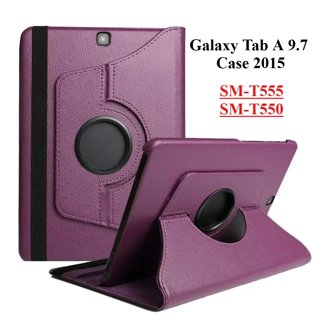

Чехлы для планшетов Samsung Galaxy A 9,7 2015 SM-T555 SM-T550, откидная крышка из искусственной кожи с вращением на 360 градусов, чехол-подставка для Galaxy Tab A 9,7
