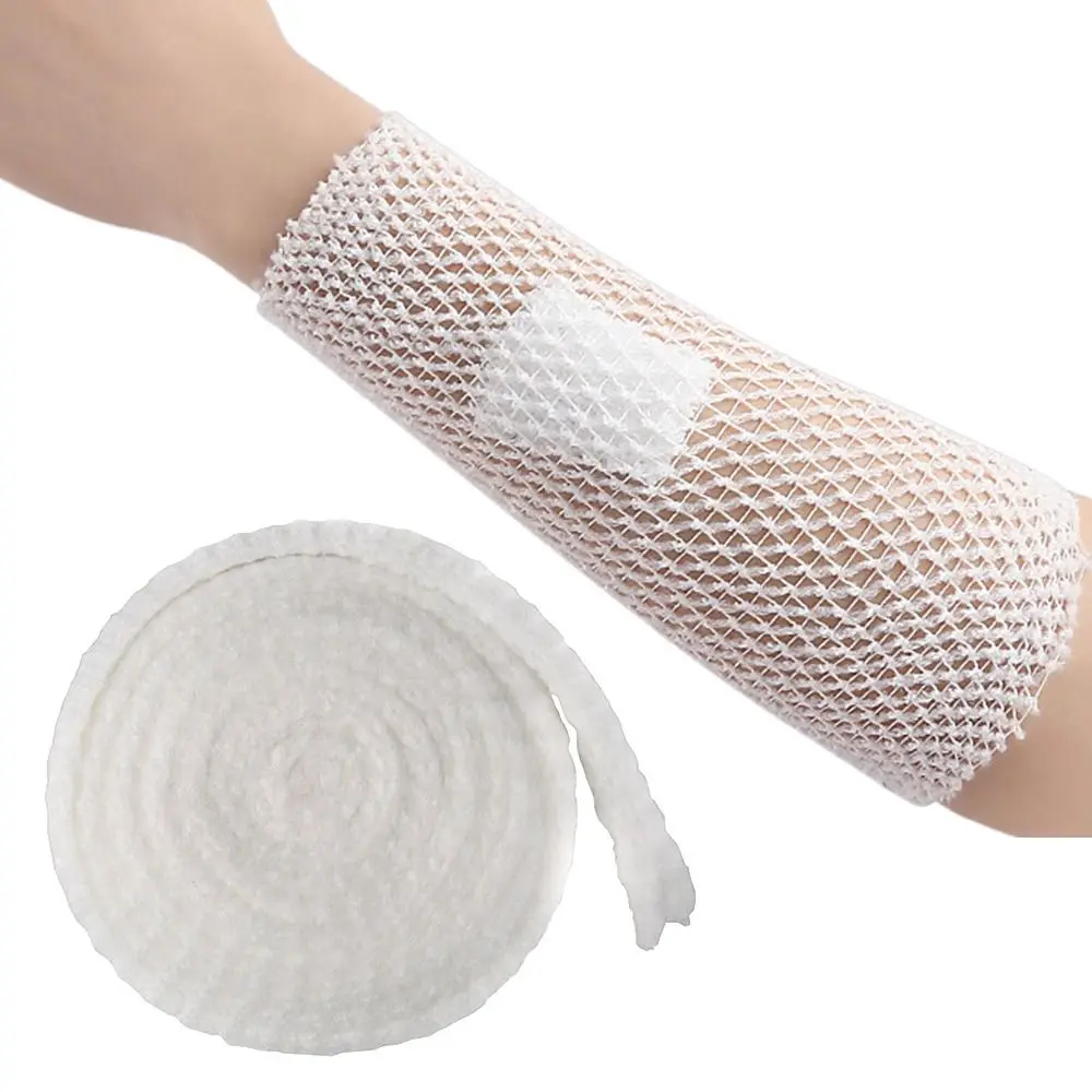 

Tool 2M Length Net Tubular Bandage White Cylindrical Shape Elastic Wound Dressing Tubular Gauze Fixed Mesh Tubing Joint